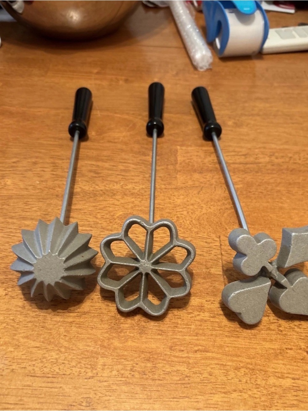 Rare Vintage Hirco Baking Rosette Molds Heart Club Diamond Spade And Florals